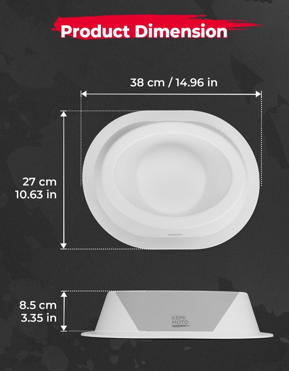 Kemimoto 6x9 Universal White Angeled Speaker Pods - 2 PCs