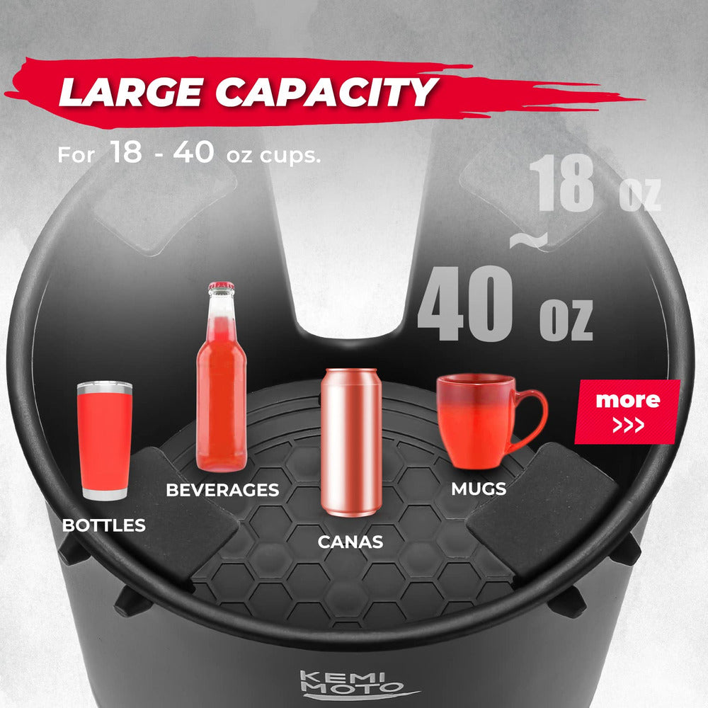 Kemimoto Universal Car Cup Holder Expander with Offset Long Base