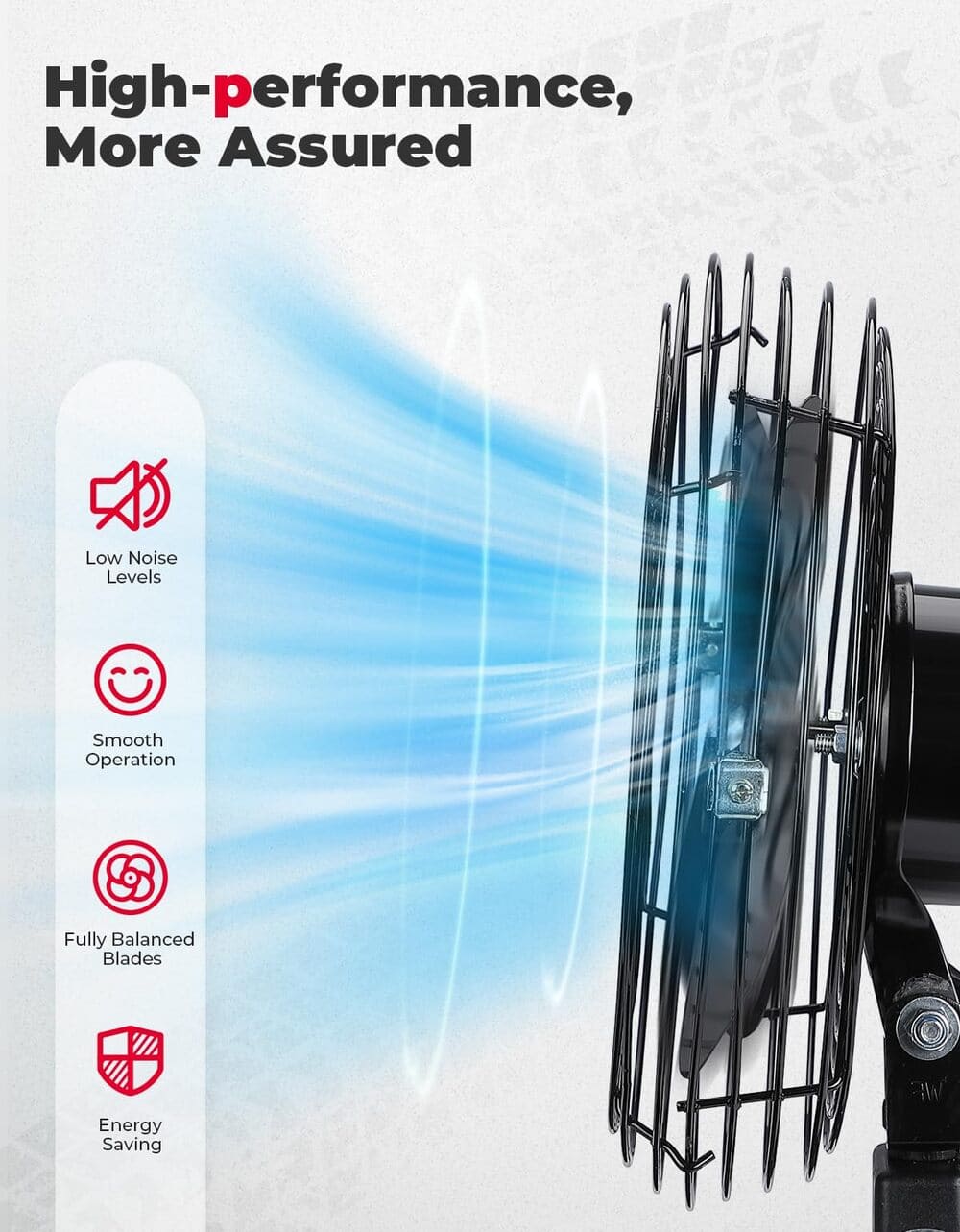 Kemimoto UTV 12V 8'' Cooling Fan