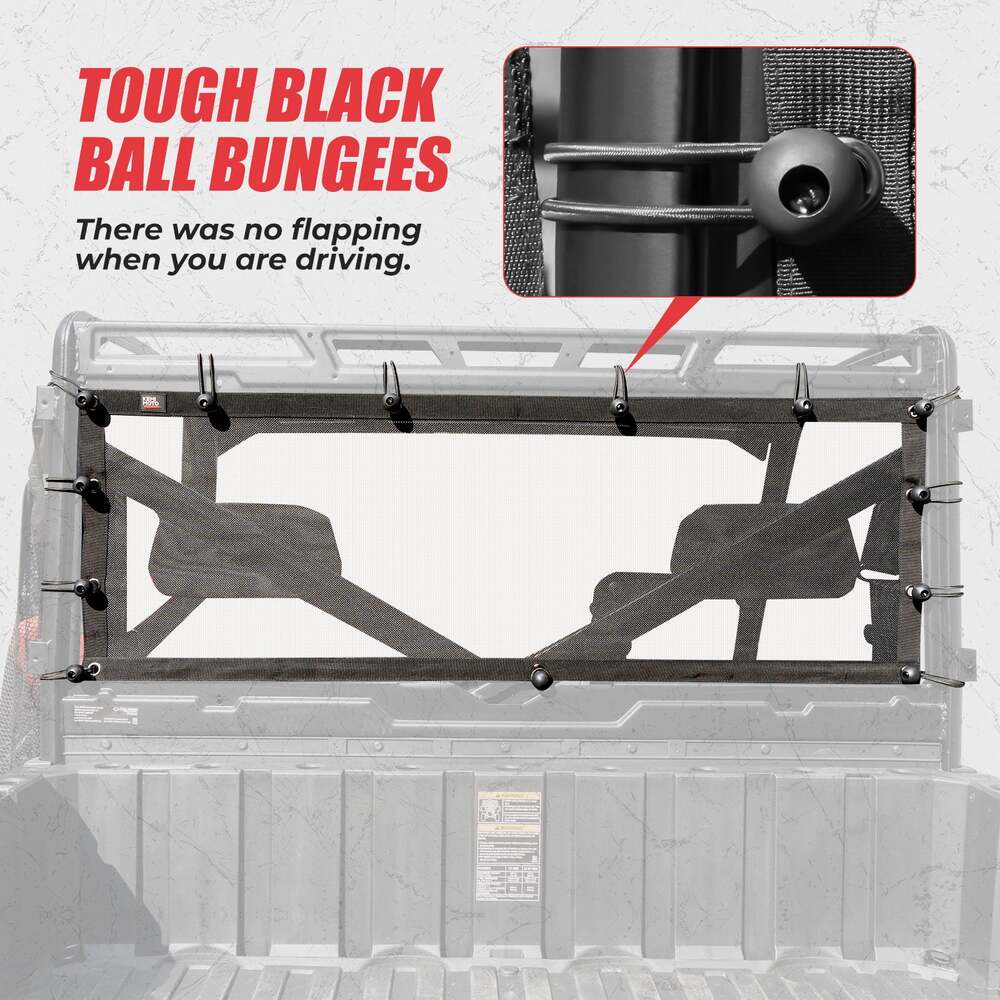 Kemimoto UTV '17-'24 Polaris Ranger XP 1000 Soft Rear Window Net Mesh Sun UV Protection