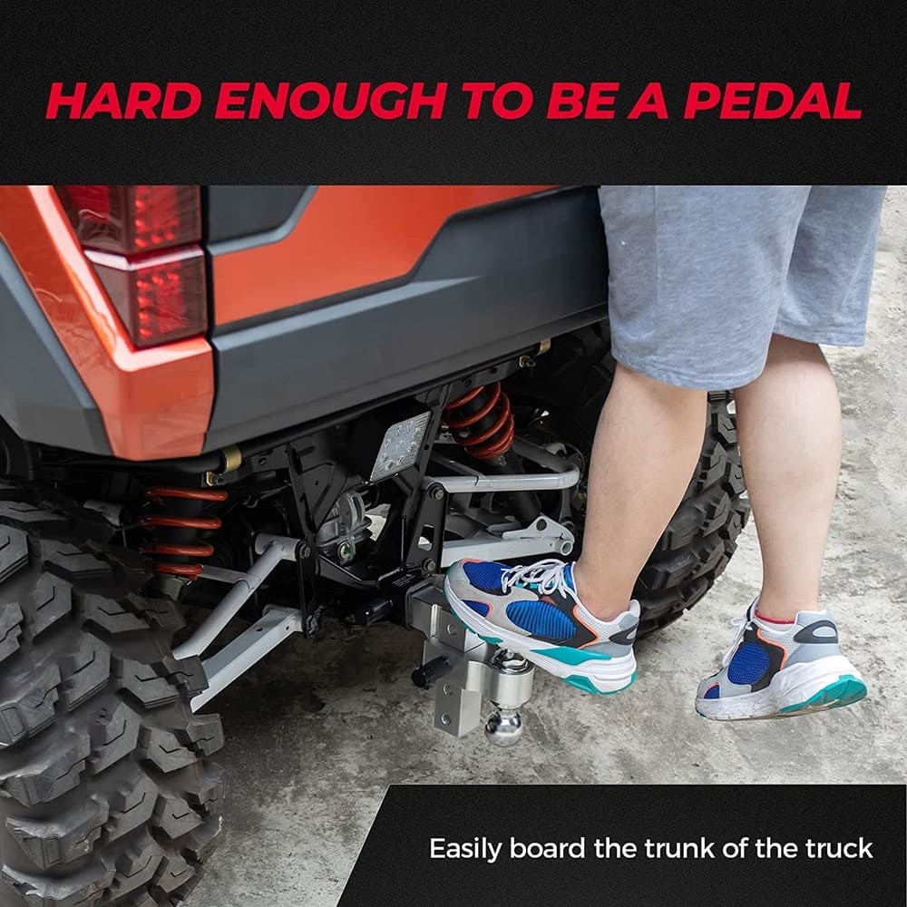 Kemimoto UTV Adjustable Trailer Hitch Ball Mount