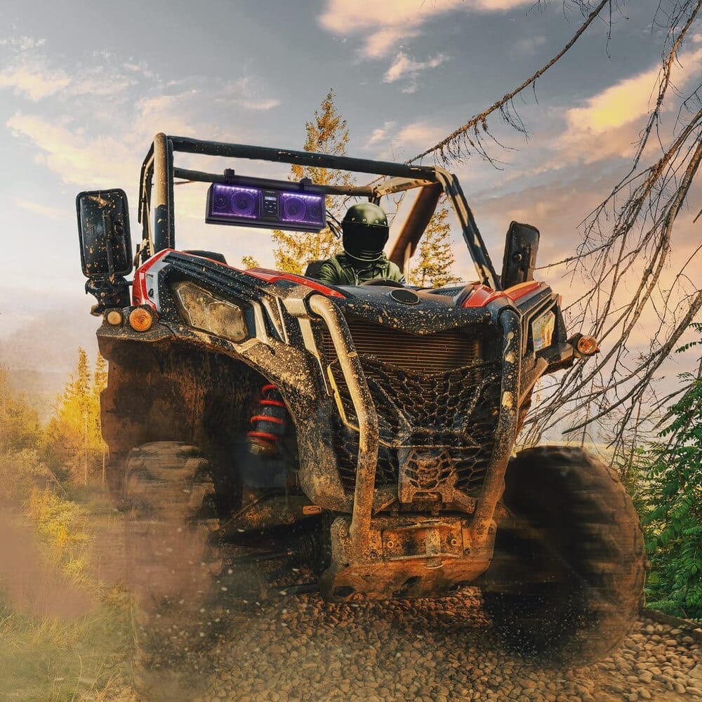 Kemimoto UTV/ATV BT 5.0 Amplified IP65 Waterproof Dustproof 16'' RGB Sound Bar