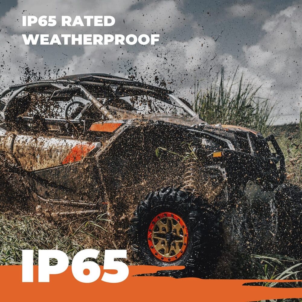 Kemimoto UTV/ATV BT 5.0 Amplified IP65 Waterproof Dustproof 16'' RGB Sound Bar