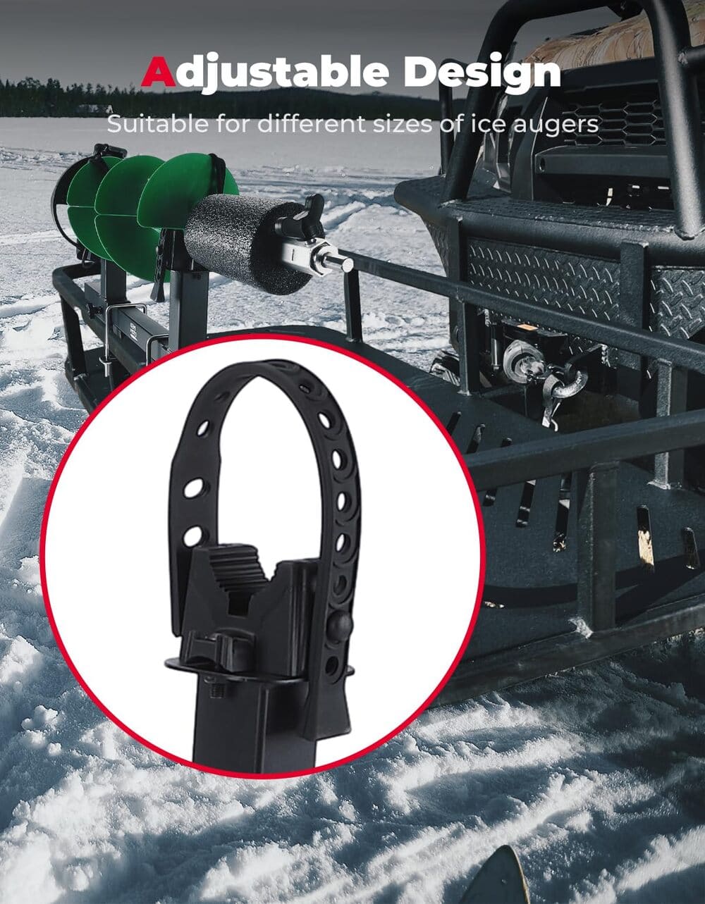 Kemimoto UTV/ATV Tool Holder Universal U-Bolt - 0.79"/1.77" Square Tube