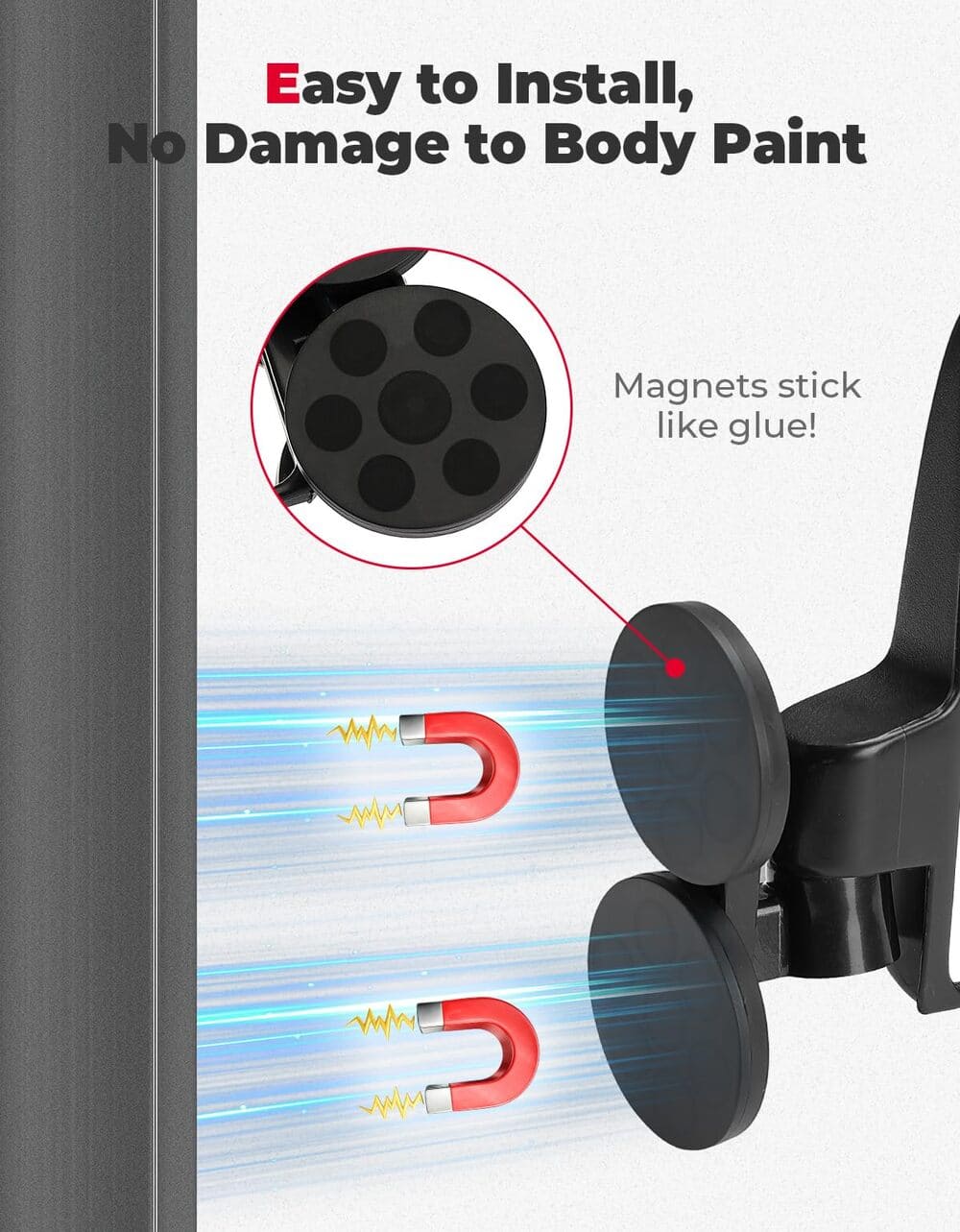 Kemimoto UTV/ATV Tractors/ Lawn & Mover 114Lbs Magnetic Side Mirrors - 1 Pair