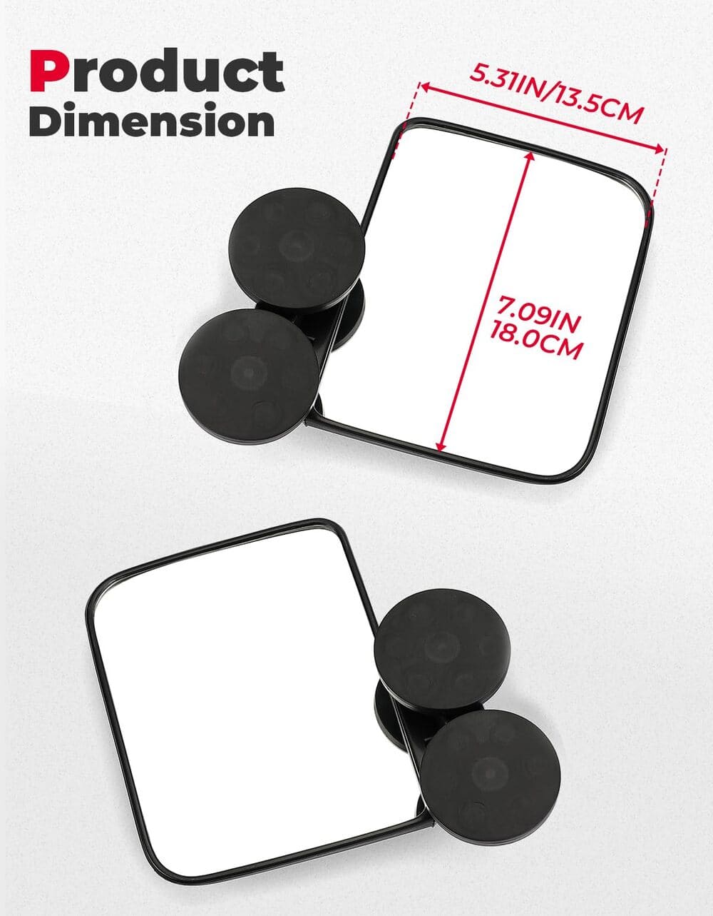 Kemimoto UTV/ATV Tractors/ Lawn & Mover 114Lbs Magnetic Side Mirrors - 1 Pair