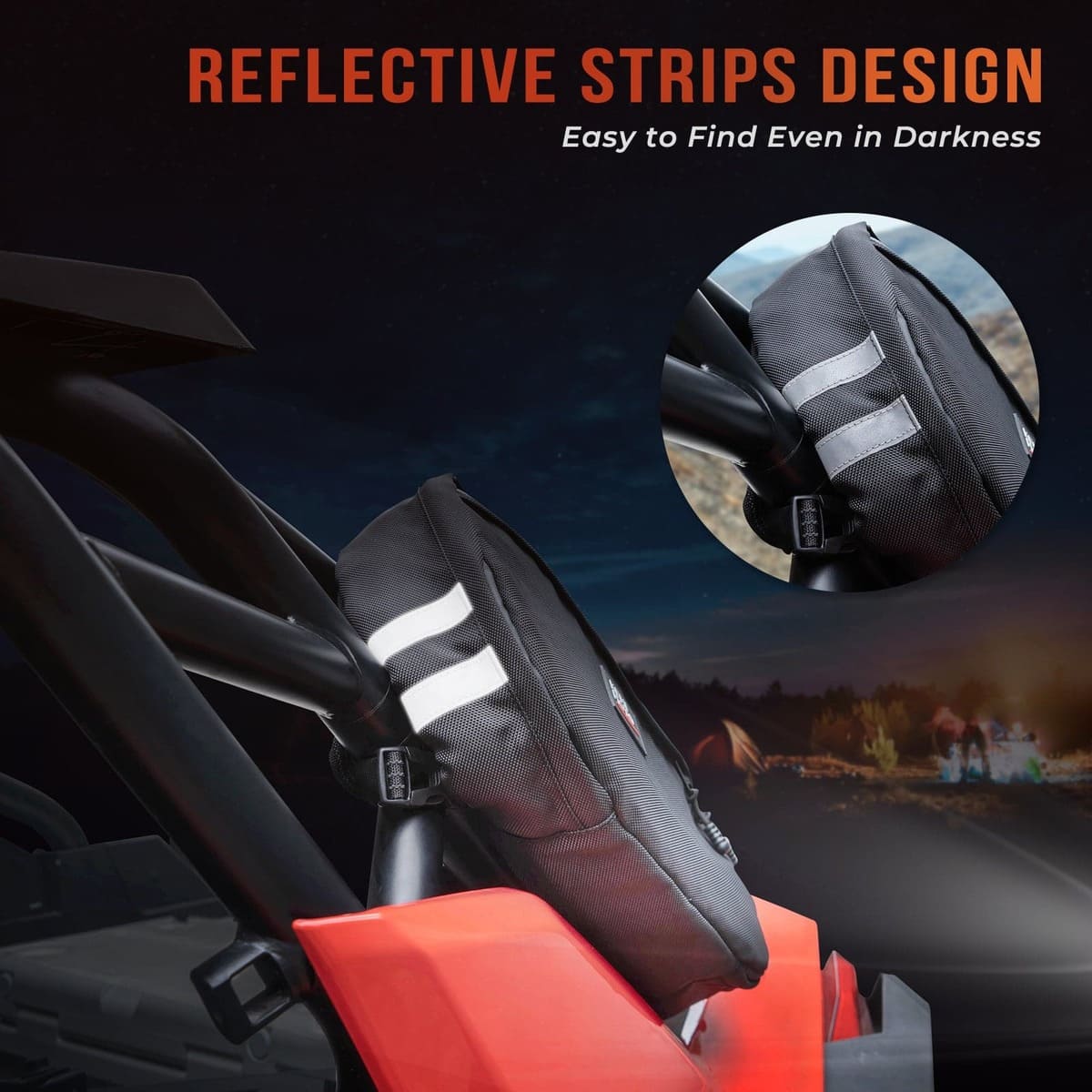 Kemimoto UTV Drive Belt Storage Bag w/ Reflective Strip