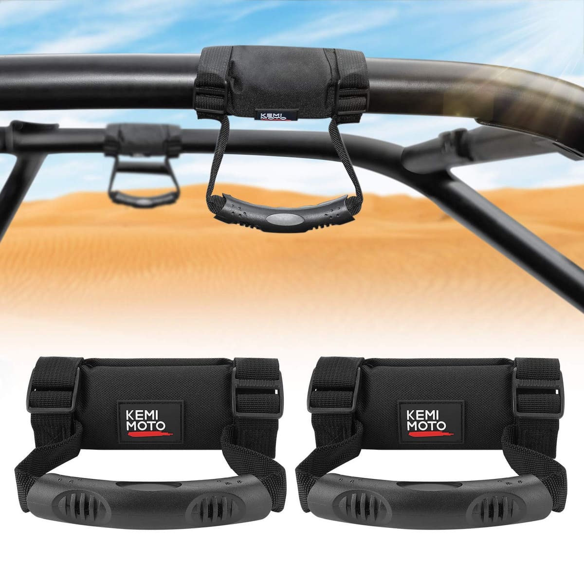 Kemimoto UTV Grab Handles Grip -2 Pack
