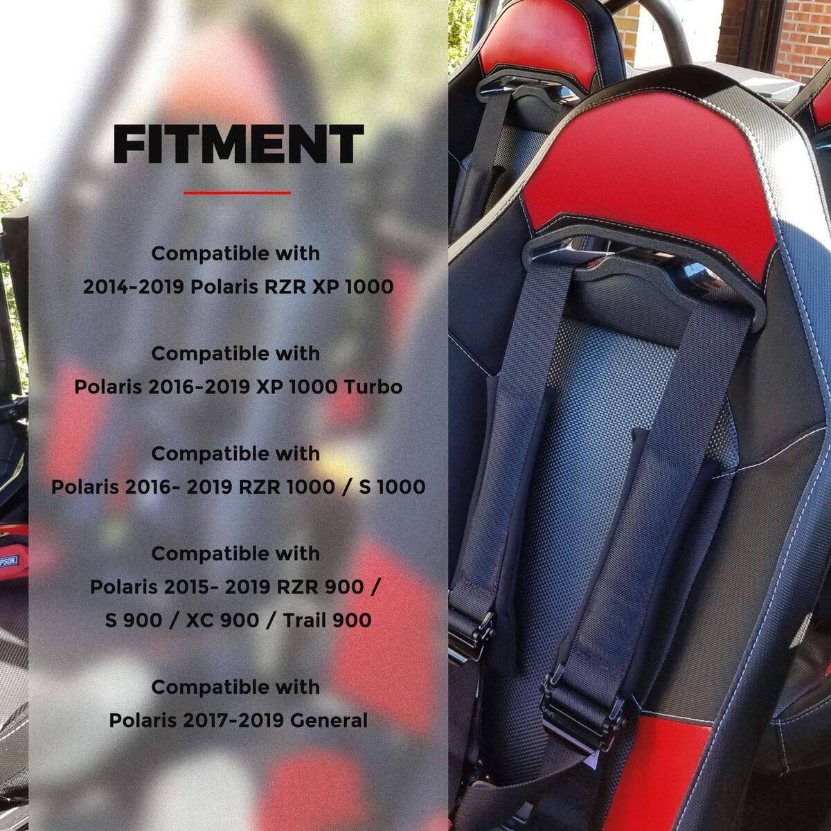 Kemimoto '16-'24 Polaris General 1000 UTV Pass Through Bezels - 4 Packs