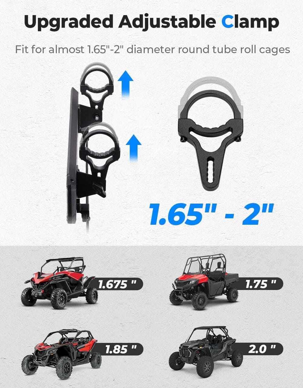 Kemimoto UTV Rear View Mirror with Sun Visor