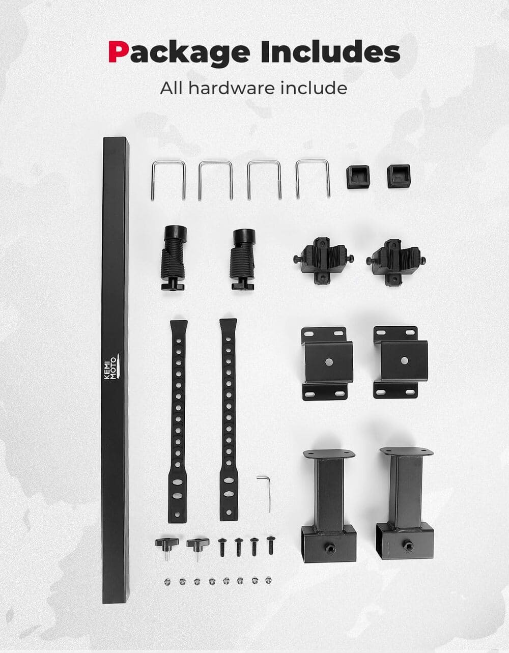 Kemimoto Polaris Ranger XP 1000 UTV Tool Holder Rear Bed Rack