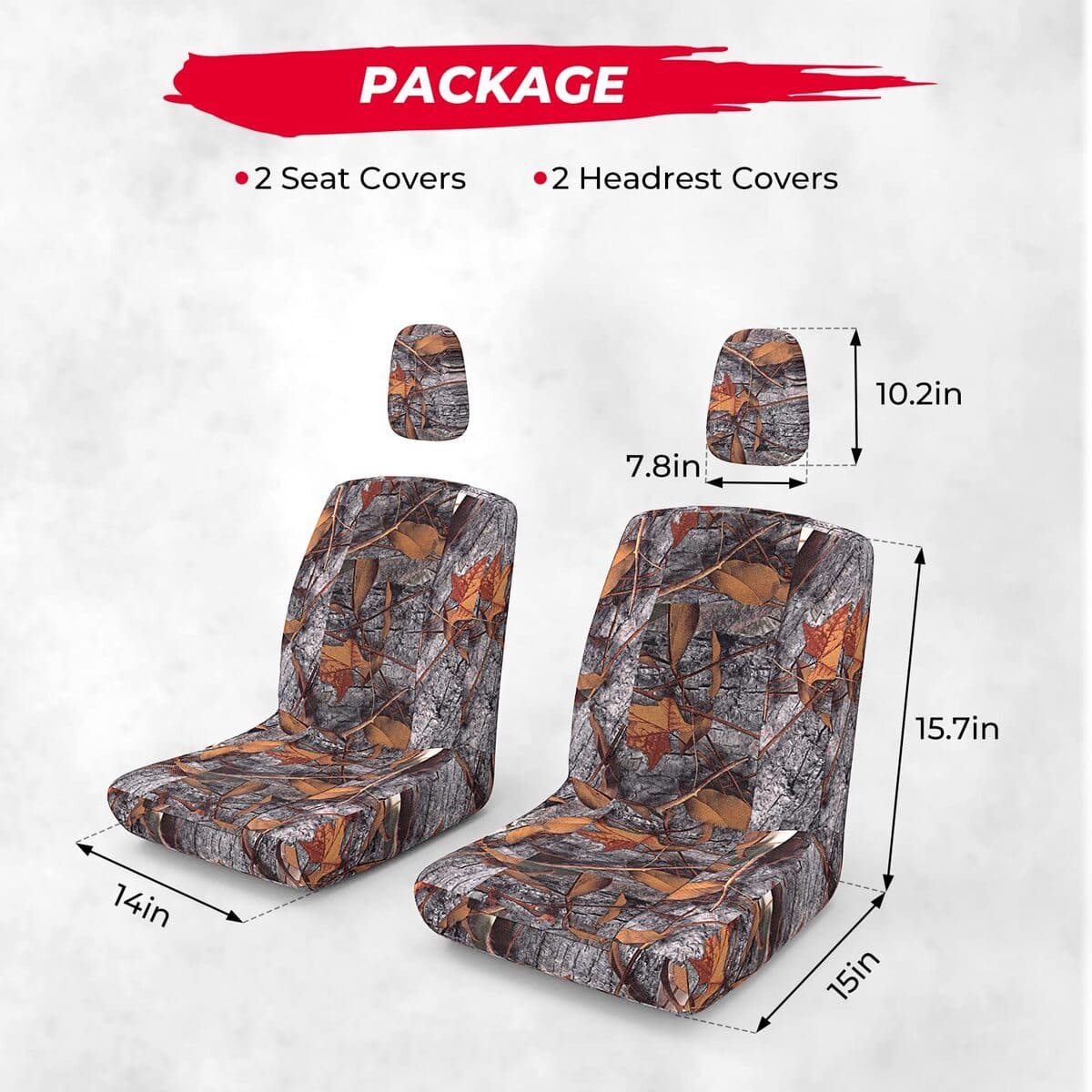 Kemimoto Yamaha Rhino 450 UTV Heavy Duty Camo Dust Seat Covers