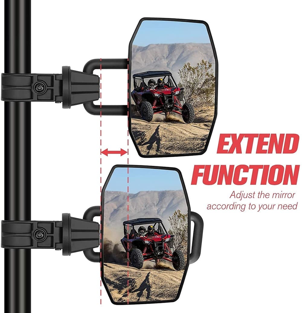 Kemimoto Yamaha Wolverine UTV Side View Mirrors