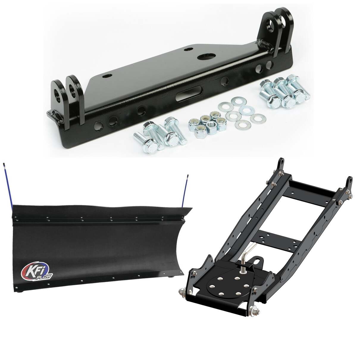 KFI '09-'25 Kawasaki Mule UTV Snow Plow Kit w/ Glacier Adapter - 105365