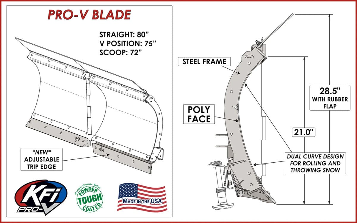 KFI 80" Pro-V Snow Plow System