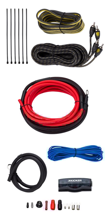Kicker 8AWG 2-Channel V-Series Amp Value Kit