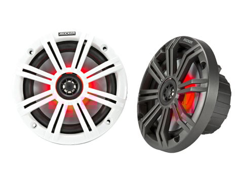 Kicker KM 6.5" 4Ω LED Coaxial Speakers