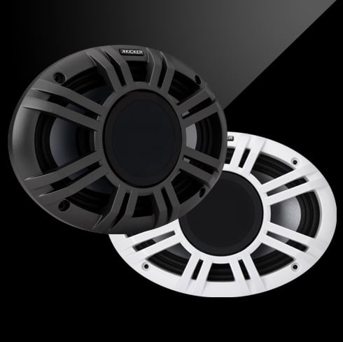 Kicker KMXL 6x9" 4Ω LED HLCD Coaxial Speakers - Pair