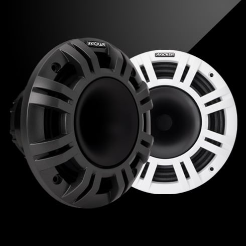 Kicker KMXL 8" 4Ω LED HLCD Coaxial Speakers - Pair