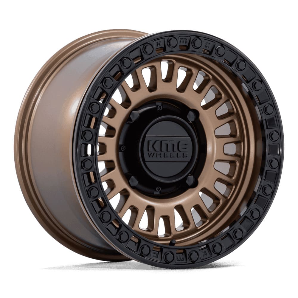 KMC Aztec UTV Beadlock Wheels - Matte Bronze w/ Matte Black RG
