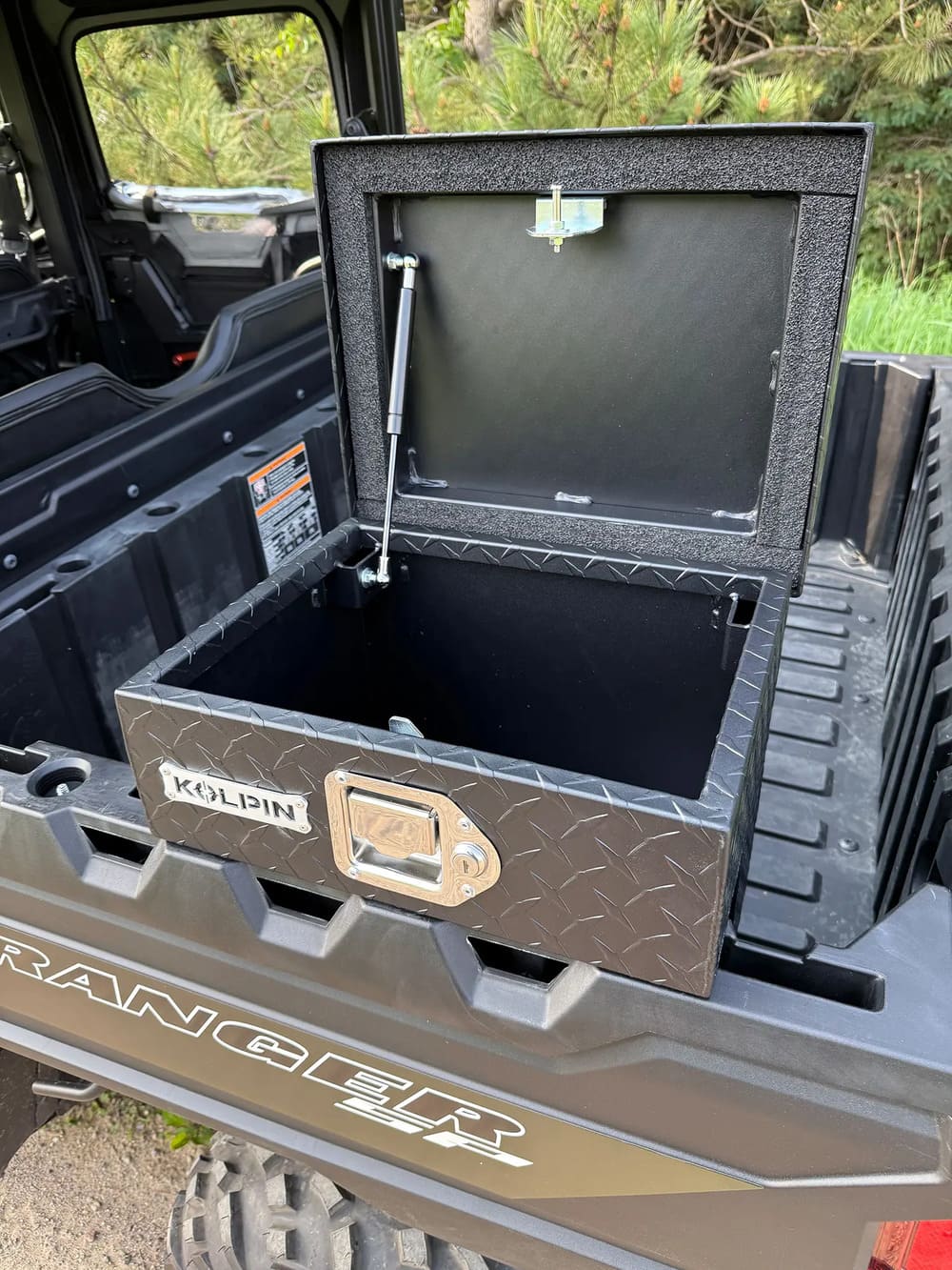 Kolpin UTV Diamond Plate Bedside Saddle Box