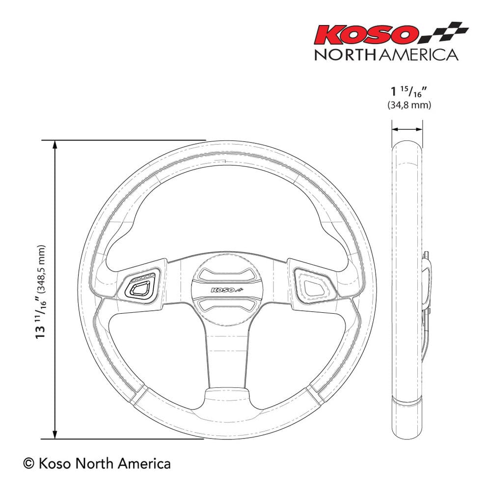 KOSO Heated Steering Wheel | for Utvs or Golf Carts
