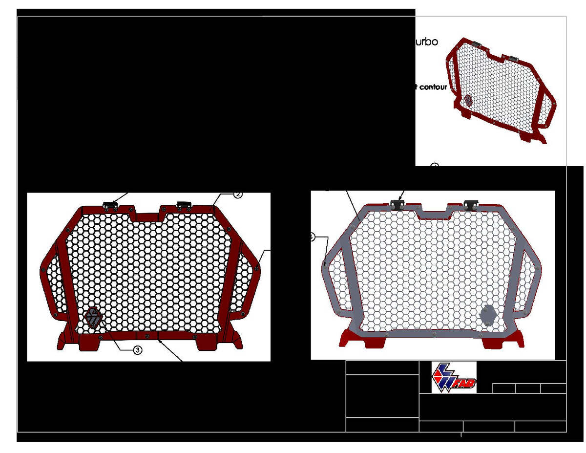 L&W Fab Polaris RZR Turbo S Aftermarket Snap In Grill