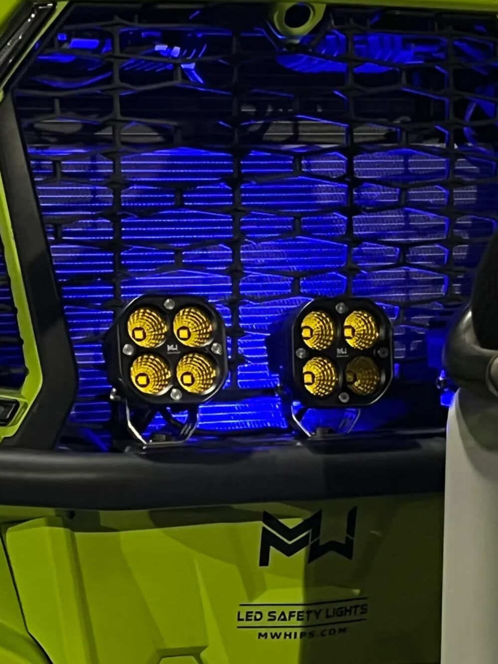 M Whips 3" 40W 3400L Amber Spot Light - Pair