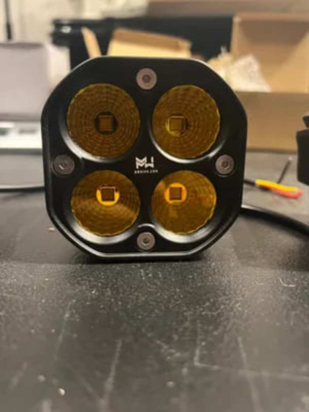 M Whips 3" 40W 3400L Amber Spot Light - Pair