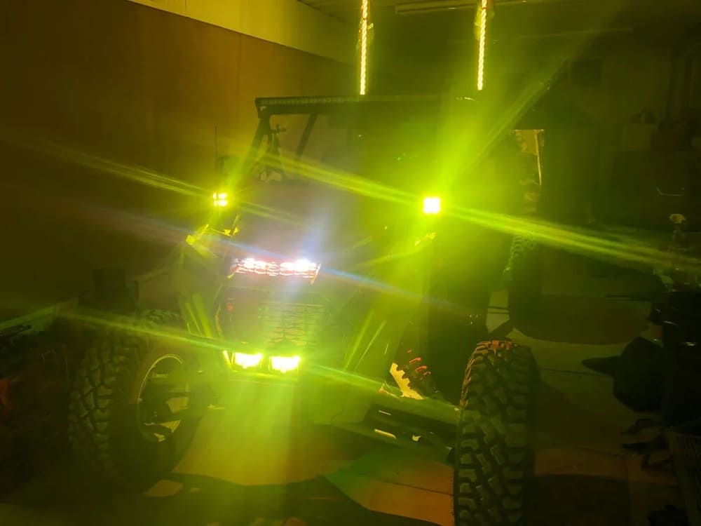 M Whips 3" 40W 3400L Single Amber Spot Light