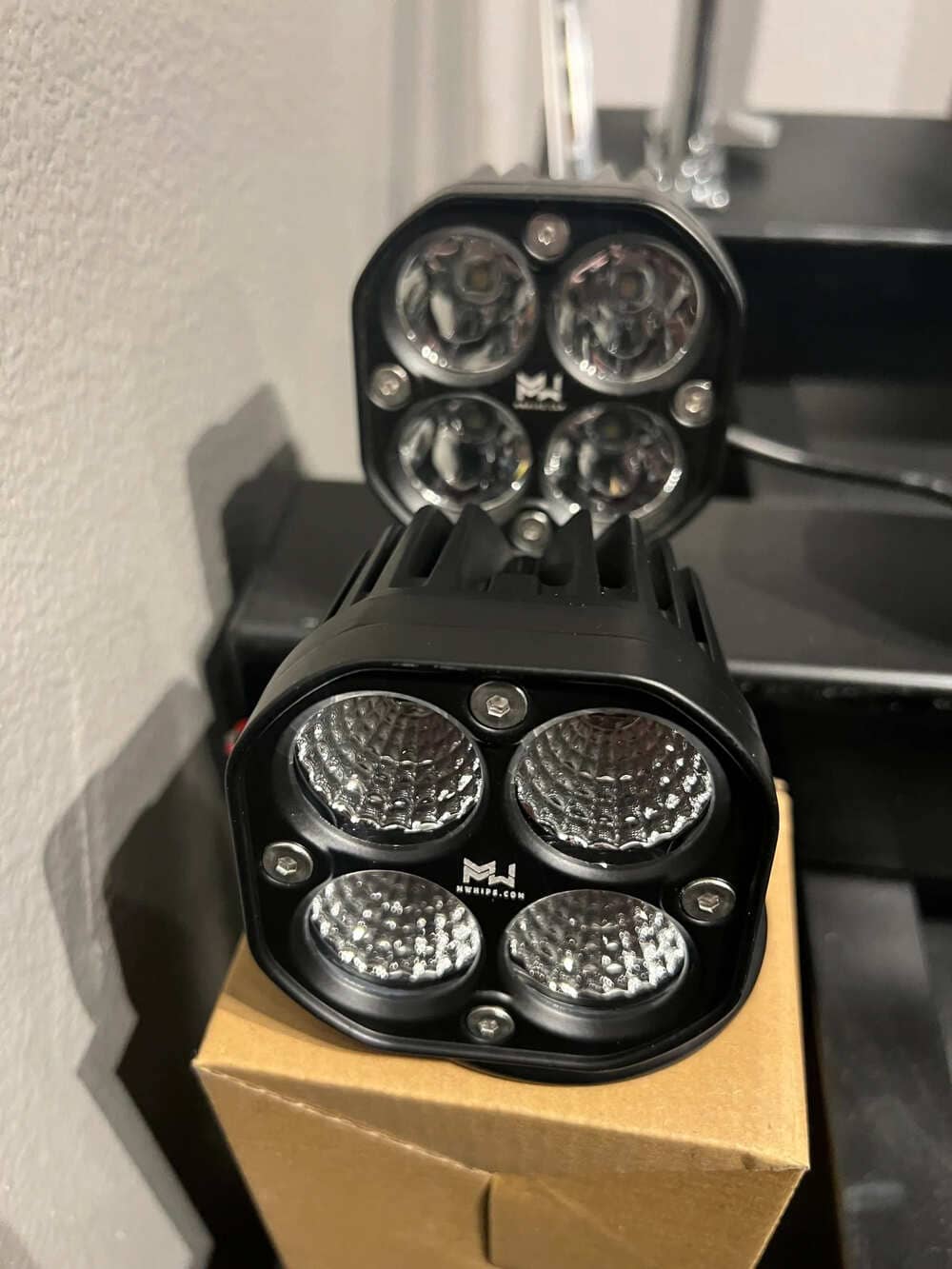 M Whips 3" 40W 3400L White Flood Light - Pair