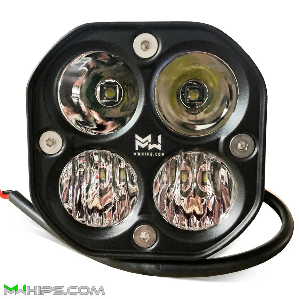 M Whips 3" White Spot/Flood Combo Light - Pair