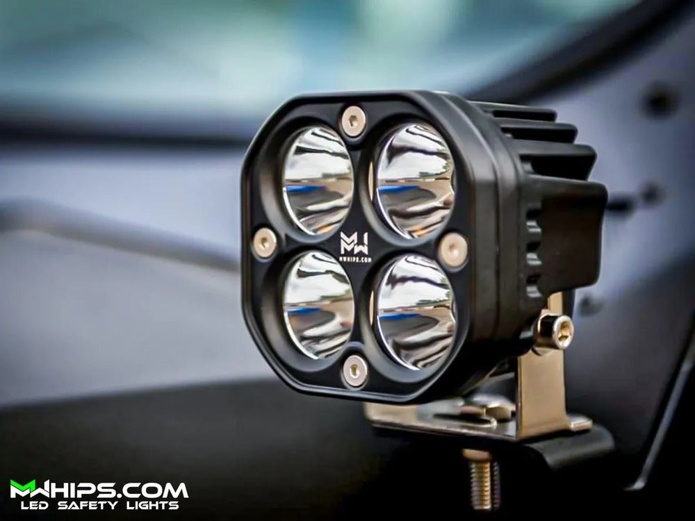 M Whips 3" White Spot Light - Pair