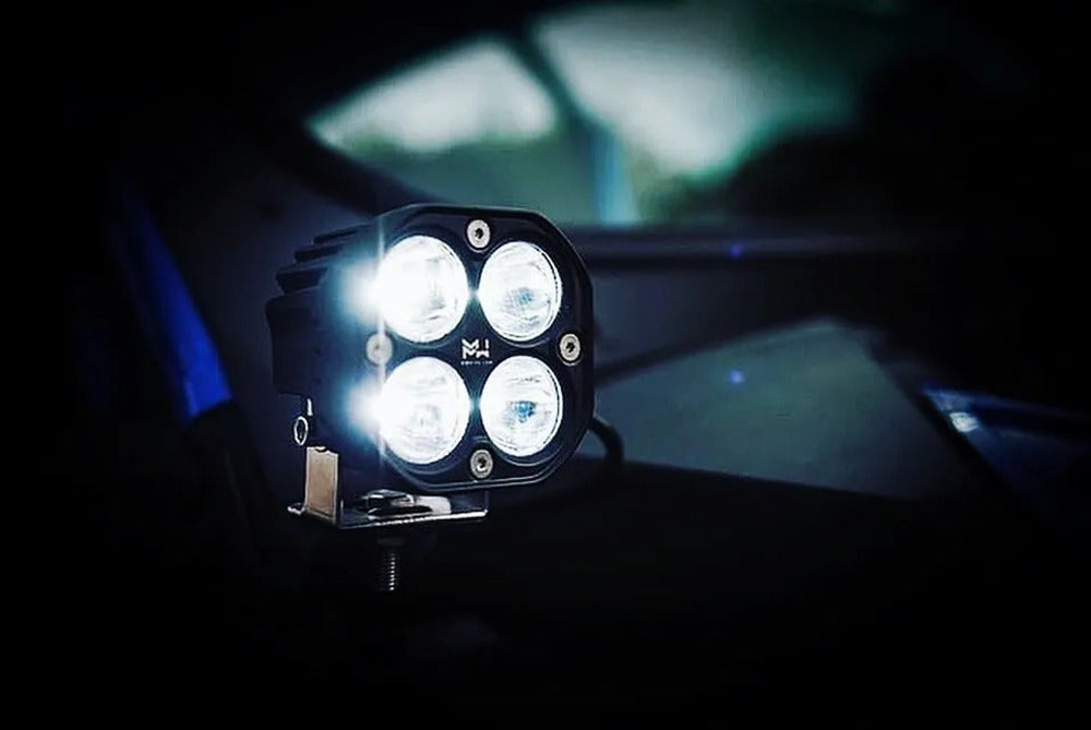 M Whips 3" White Spot Light - Pair