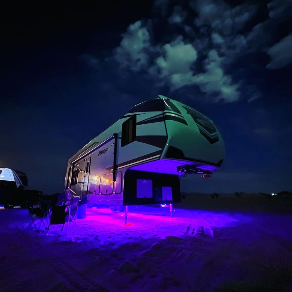 M Whips Bluetooth Controlled Underglow Camp Lighting