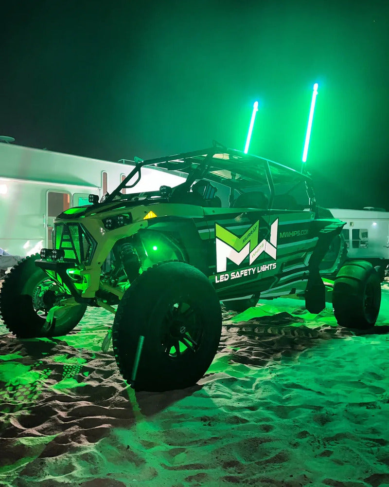 M Whips Color Changing RGB LED Whip & Rock Combo Kit