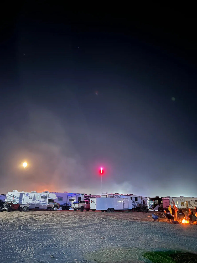 M Whips Complete Single Color Flag Pole Mount & Whip Harness Camp Locator Kit