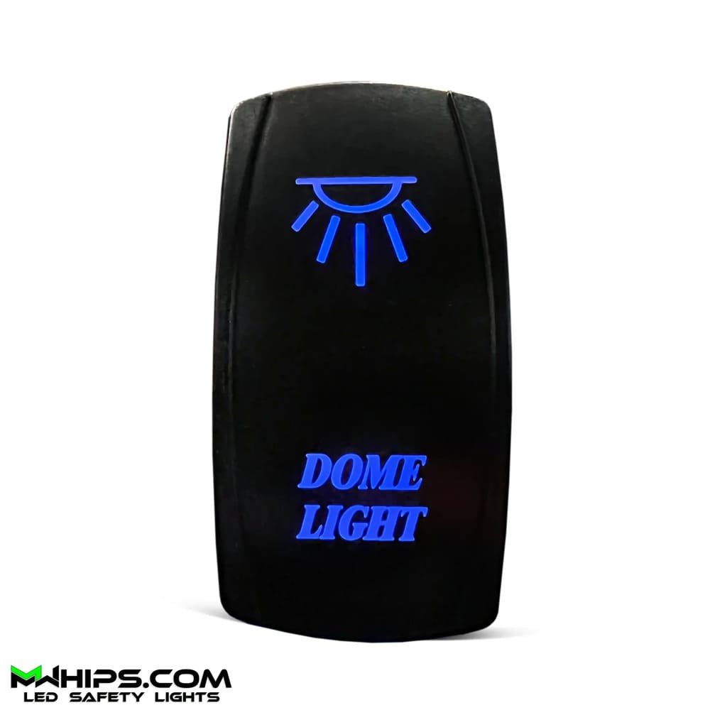M Whips Dual Blue LED 5 Pin On/Off Rocker Switch - Dome Lights
