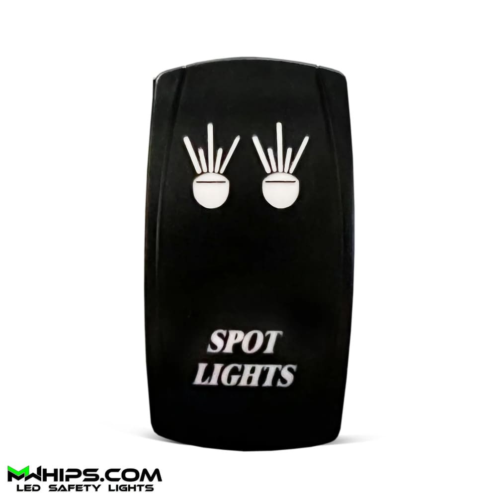 M Whips Dual Blue LED 5 Pin On/Off Rocker Switch - Spot Lights