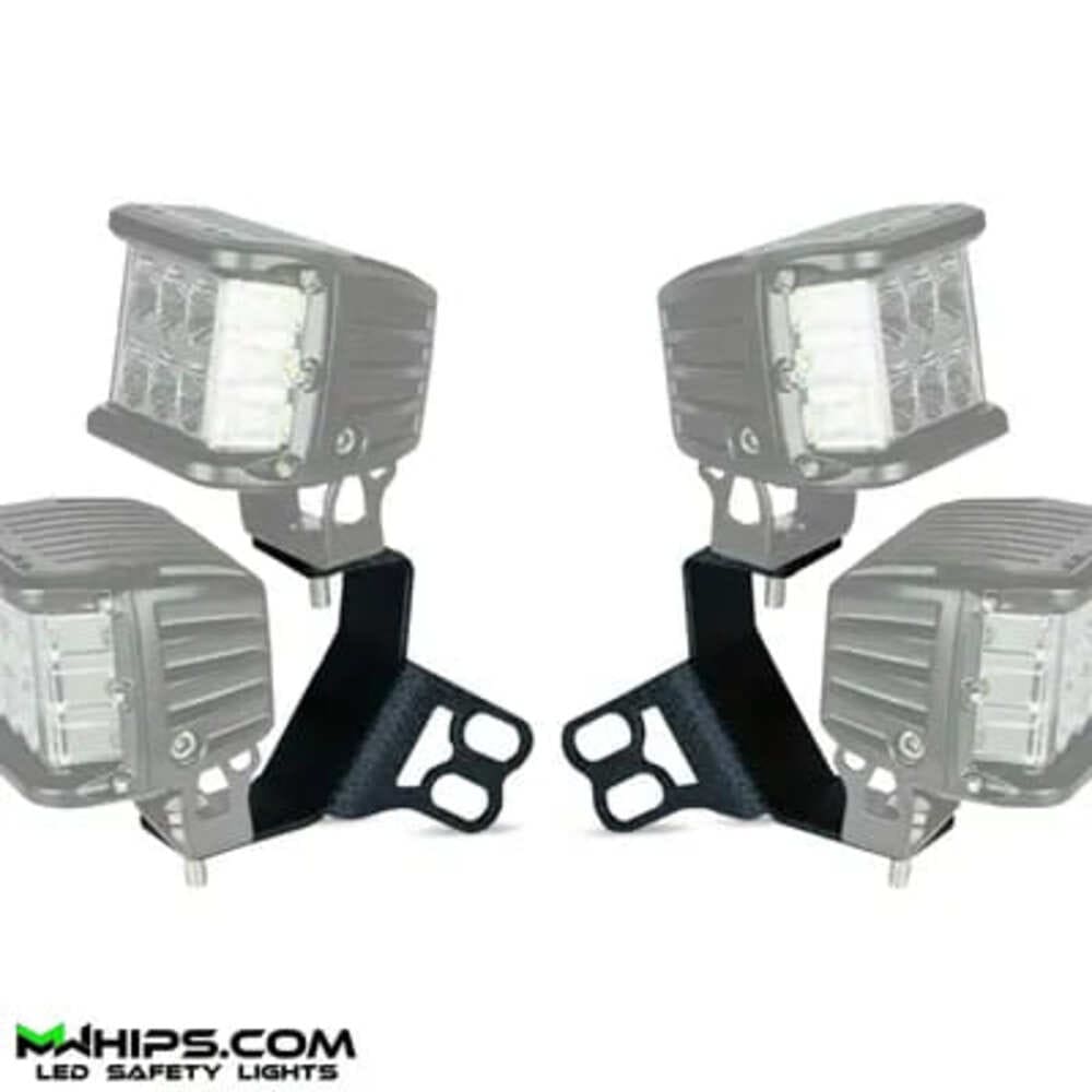 M Whips Polaris RZR A-Pillar Dual Pod Mounting Brackets - Pair