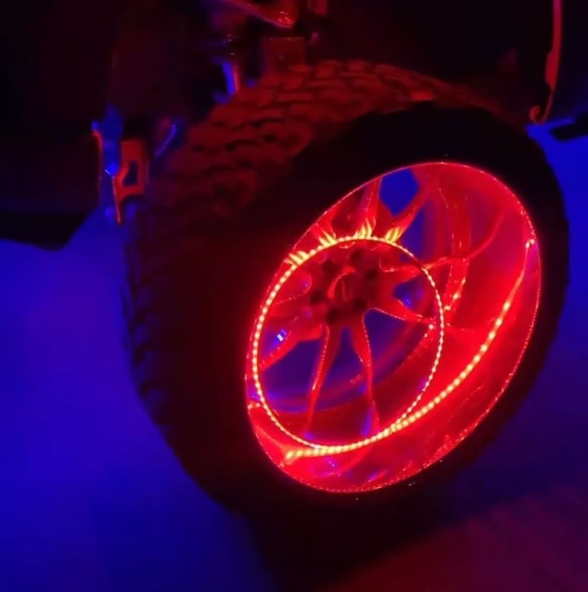M Whips 17" RGB LED Wheel Ring Light Kit