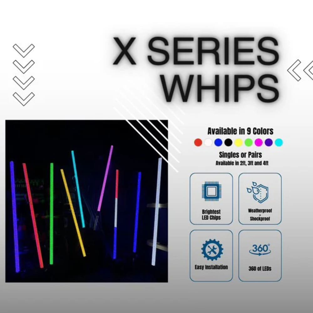 M Whips Single Color X Series Whips
