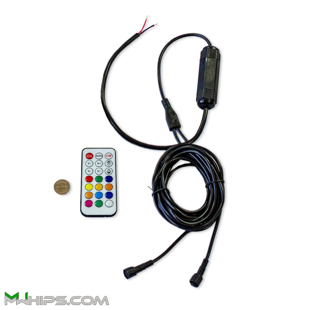 M Whips T1 Remote Controlled LED Whip Light Harness w/ Remote - Pair
