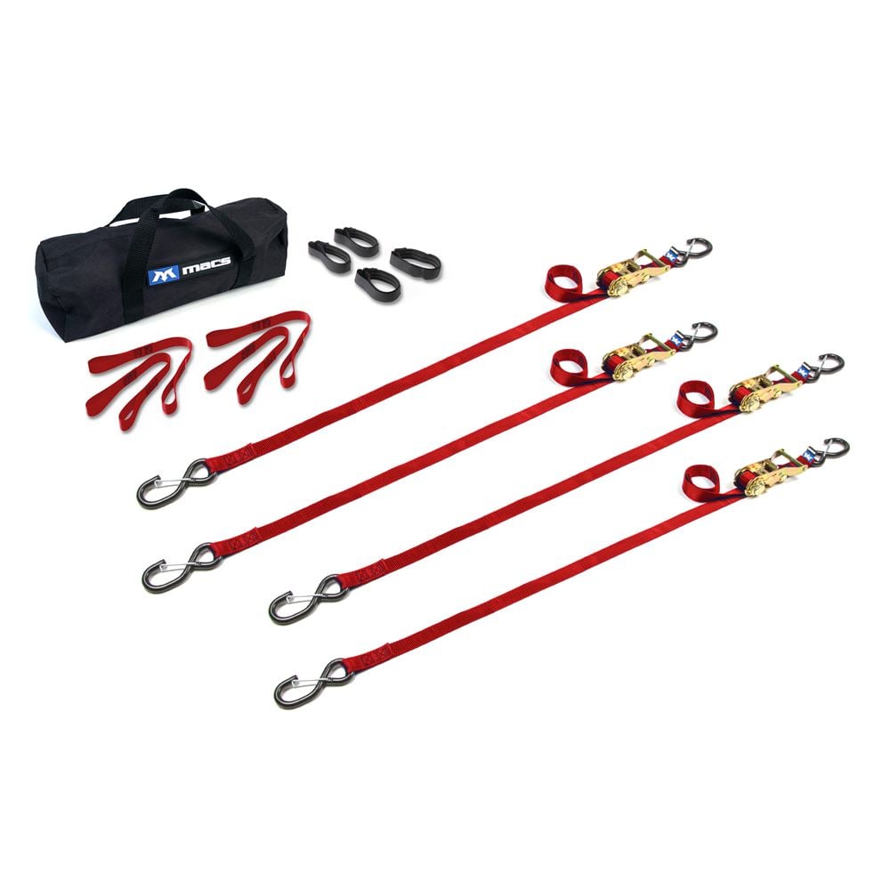 Mac's Tie Downs 1" ATV And Motorcycle Ratchet Utility Pack with S-Hook and Keeper