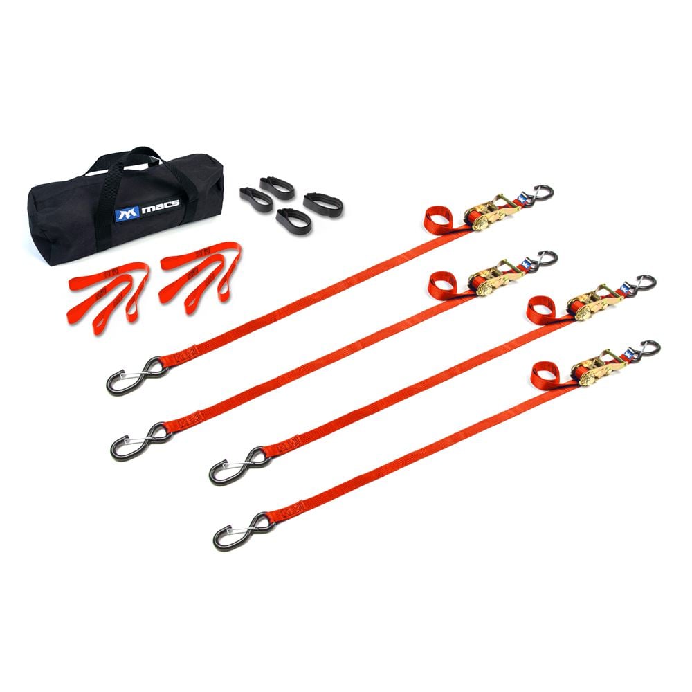 Mac's Tie Downs 1" ATV And Motorcycle Ratchet Utility Pack with S-Hook and Keeper
