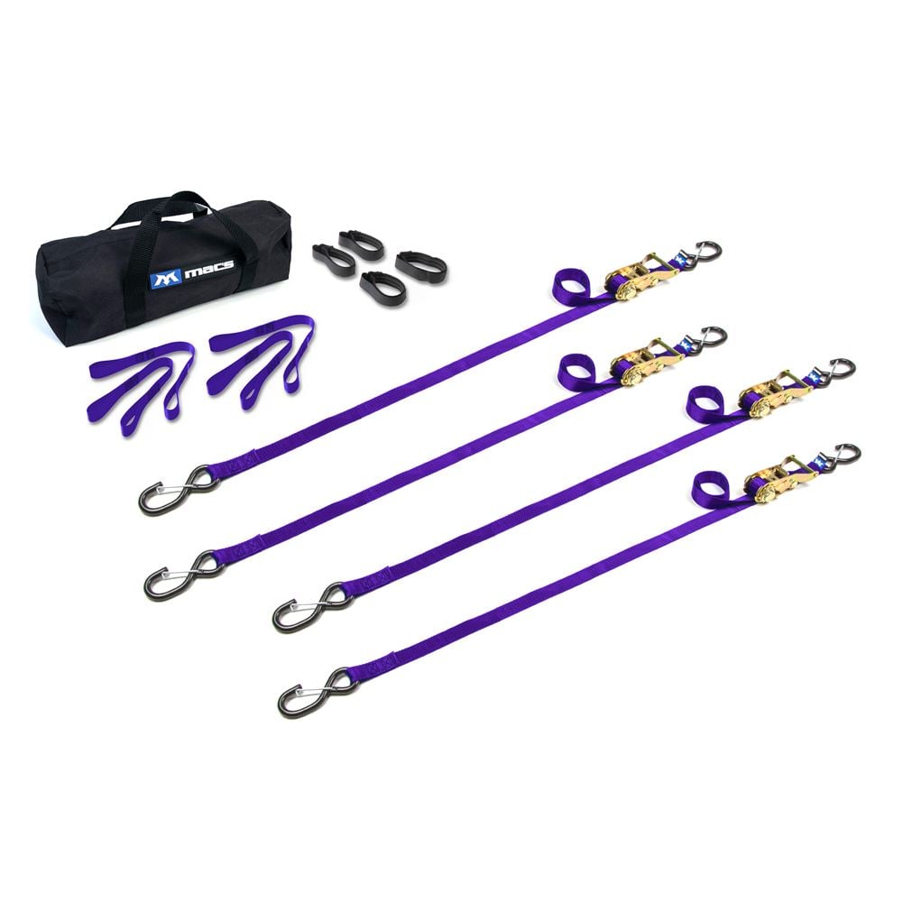 Mac's Tie Downs 1" ATV And Motorcycle Ratchet Utility Pack with S-Hook and Keeper