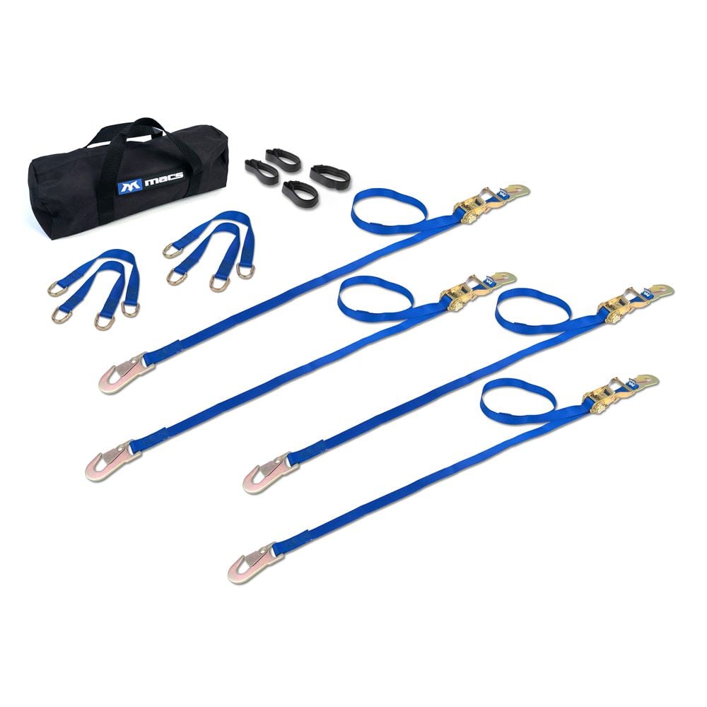 Mac's Tie Down 1" ATV And Motorcycle Ratchet Utility Pack with Flat Snap Hooks