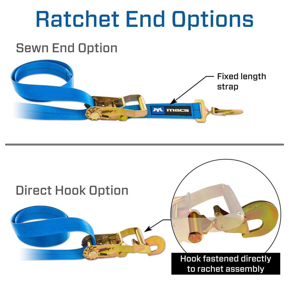 Mac's Tie Down 2" Combination Axle Strap with Sewn Fixed End