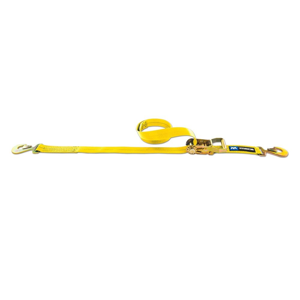 Mac's Tie Downs 2" Ratchet Strap with Flat Snap Hook