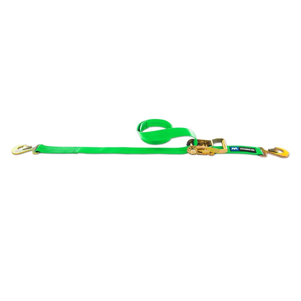 Mac's Tie Downs 2" Ratchet Strap with Flat Snap Hook